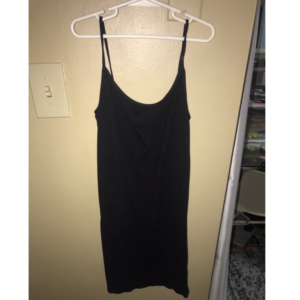 Black slip dress
